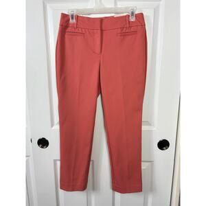 Ann Taylor Signature Ankle Pants Coral Size 4 Petite Straight NWT